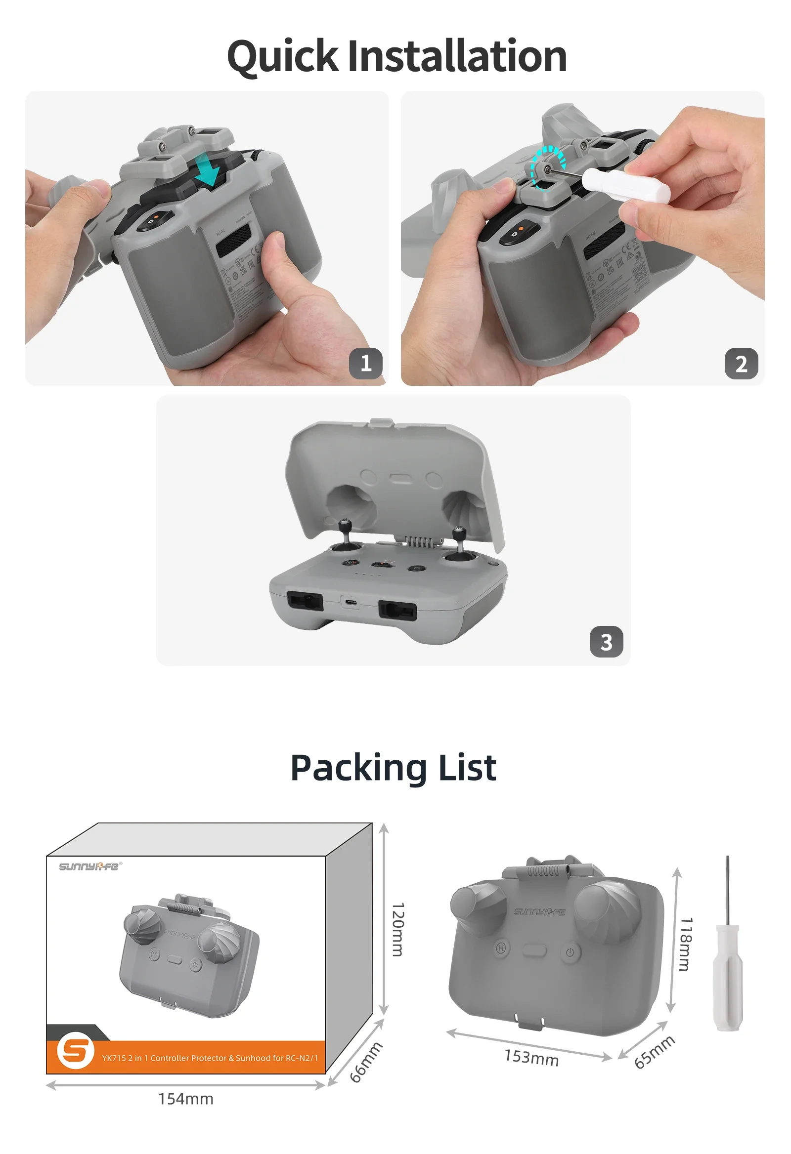 2 in 1 Controller Protector Su - Drone Dji Rc Mini 3 Pro recension och pris