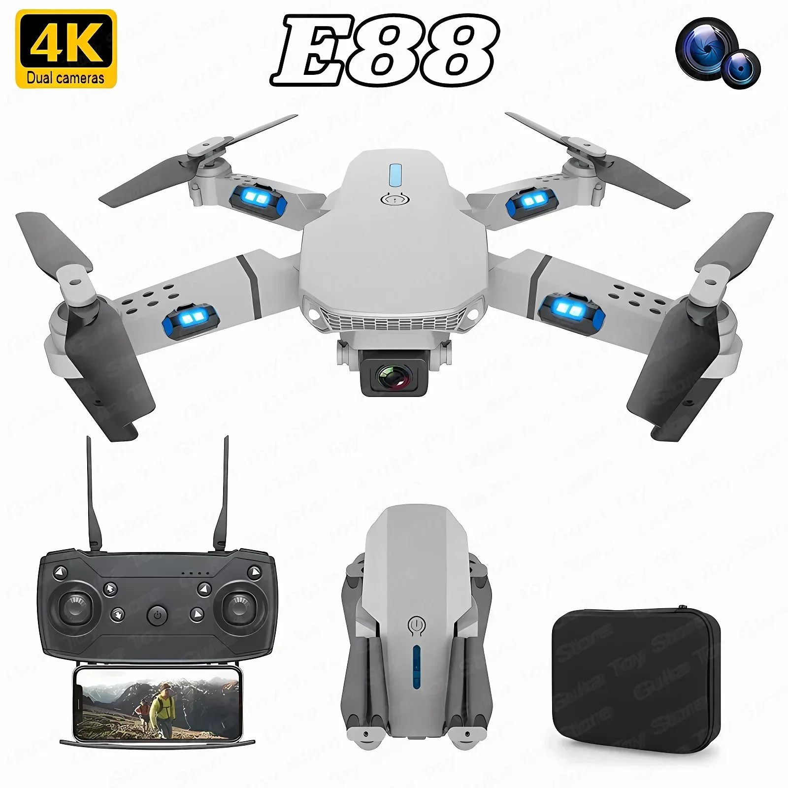 E88 Pro WIFI FPV Drone Wide An - Drone Rc Fpv Pro recension och pris