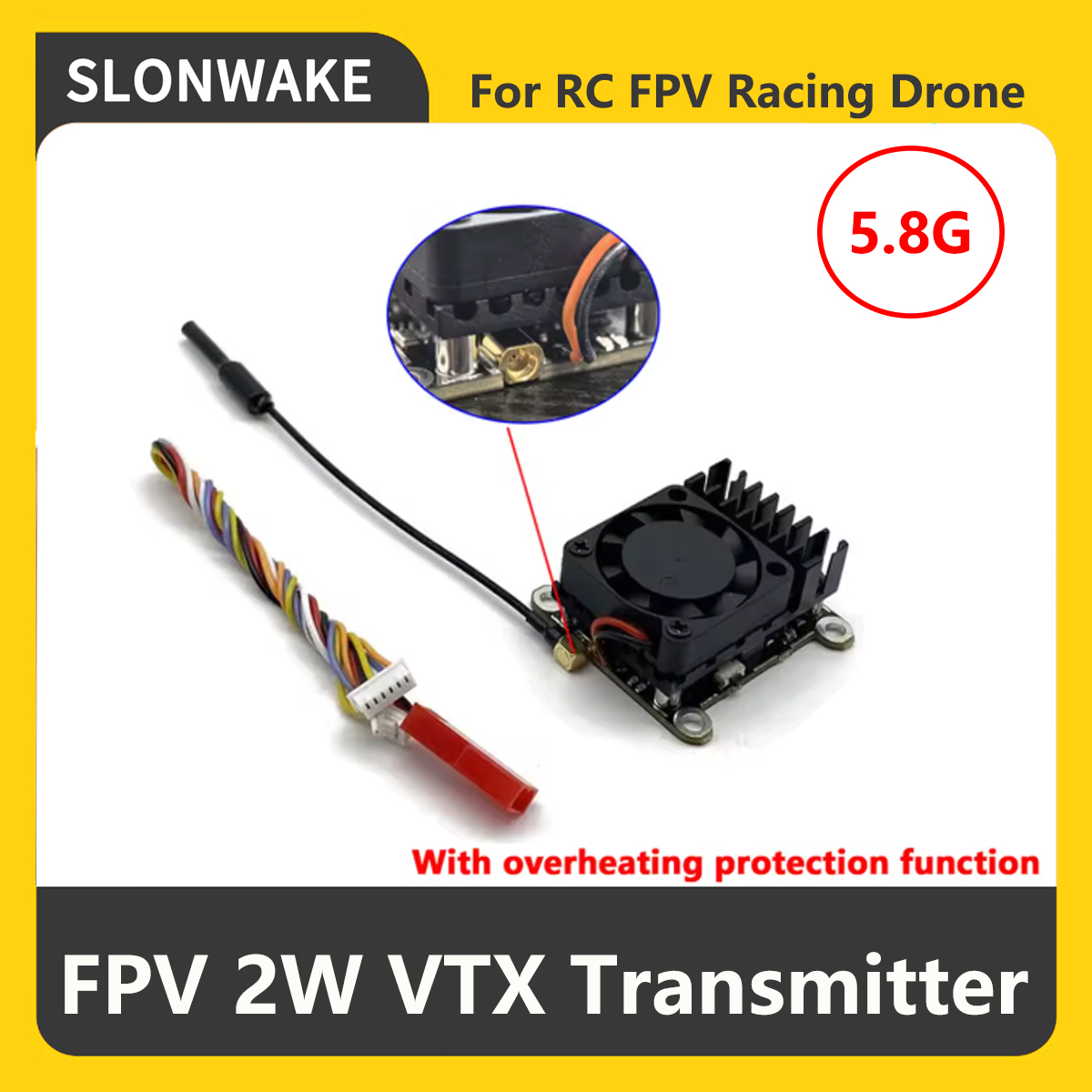 SLONWAKE 5.8G 2000mW FPV VTX T - Drone Rc Control recension och pris