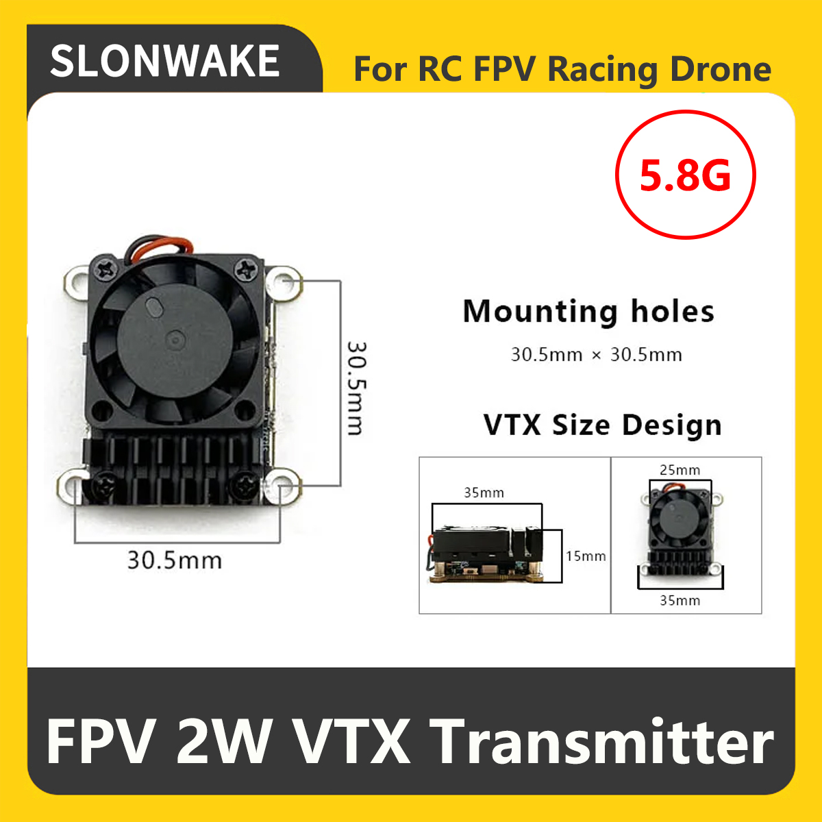 SLONWAKE 5.8G 2000mW FPV VTX T - Drone Rc Control recension och pris